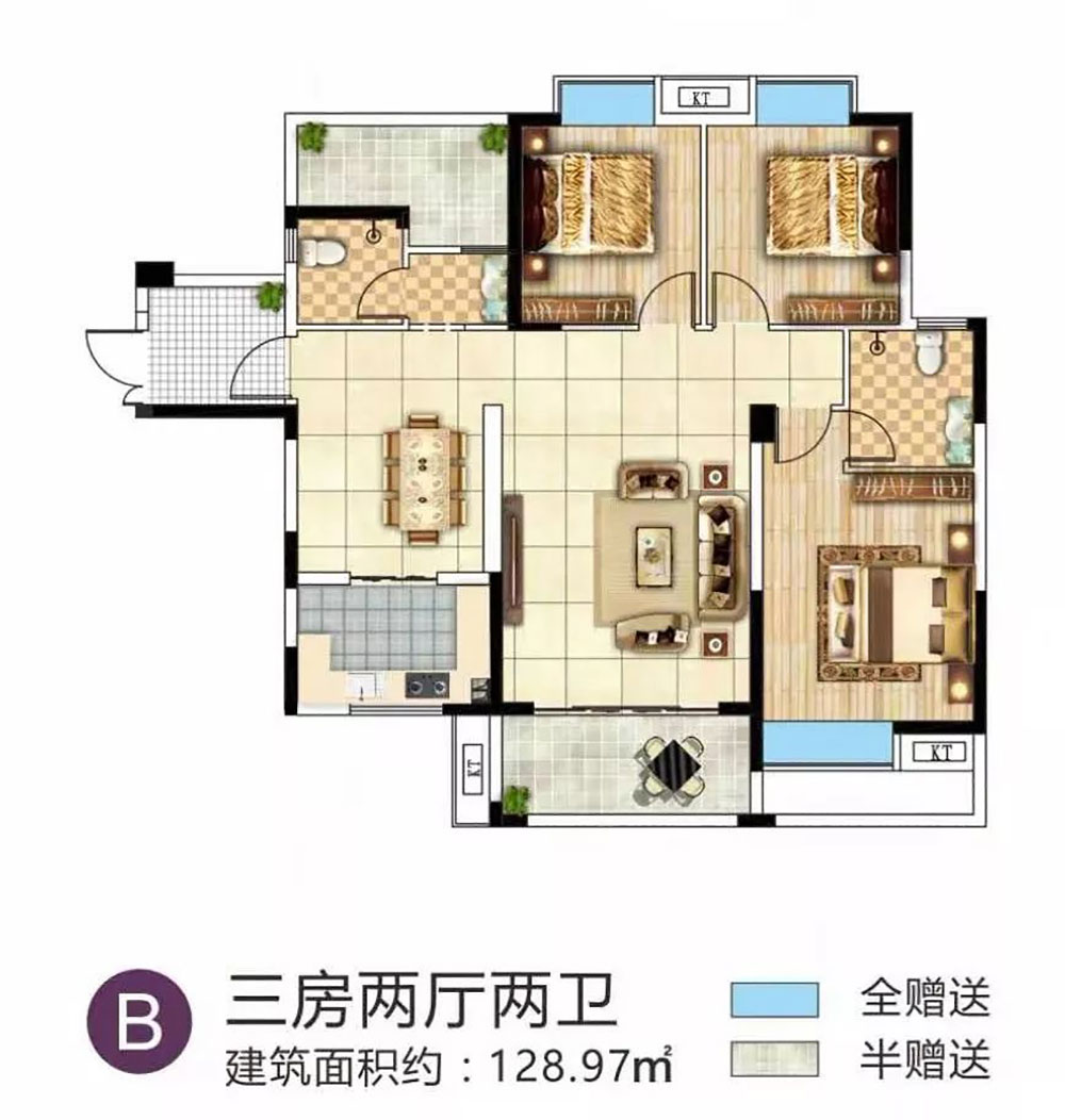 华容县金湖龙湾B户型