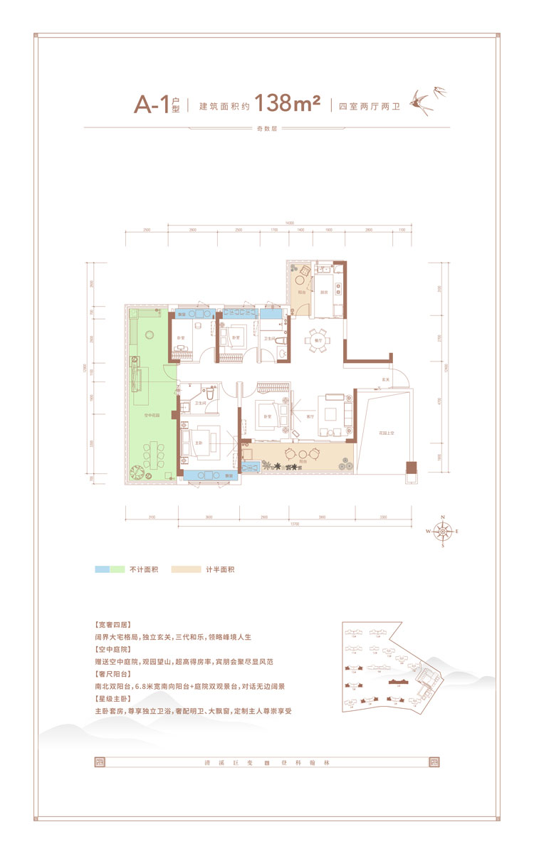 赫山区奥德翰林府A-1户型