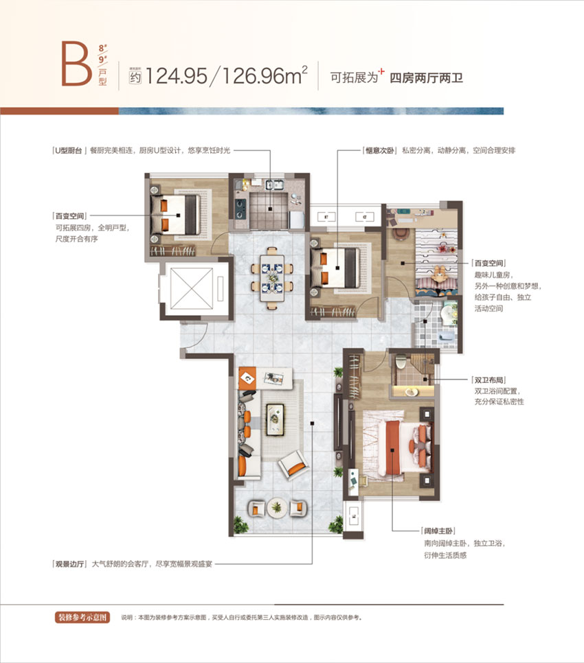 雁峰区博达晴天悦B户型