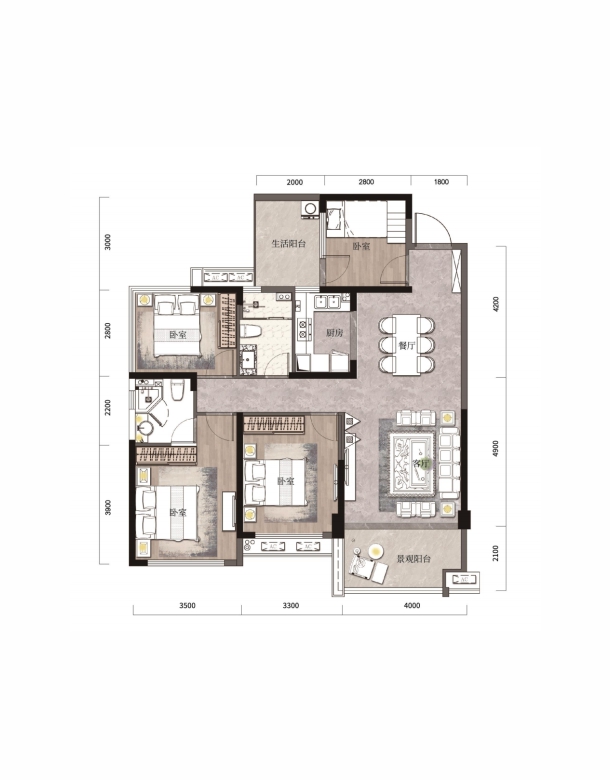 雁峰区汇方雁归来J户型