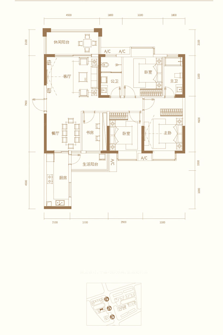 雁峰区翼鸿湖畔山南2栋02户型