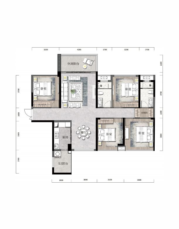 雁峰区汇方雁归来H1户型