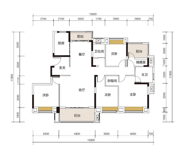 珠晖区梧桐庄园XJ户型
