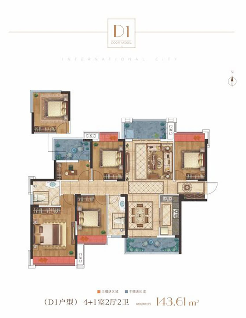 珠晖区金湘国际城D1户型