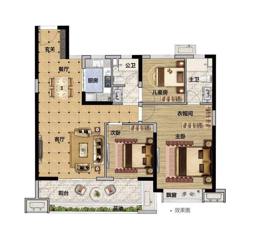 珠晖区酃湖万达广场C1户型