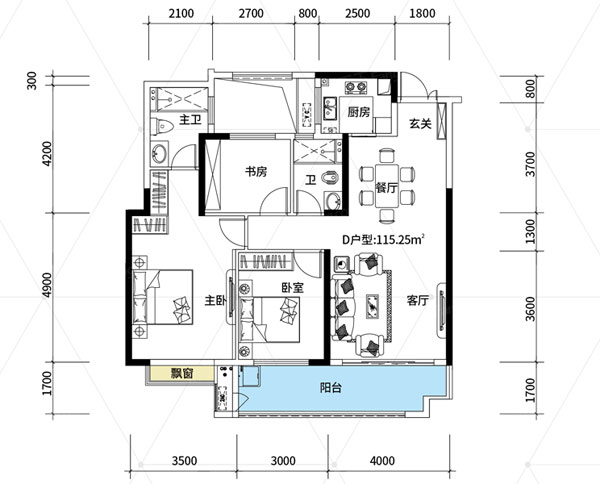 珠晖区中建和城壹品高层D户型