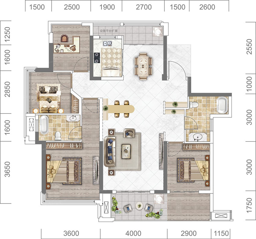 珠晖区佳源酃湖都市62#A户型