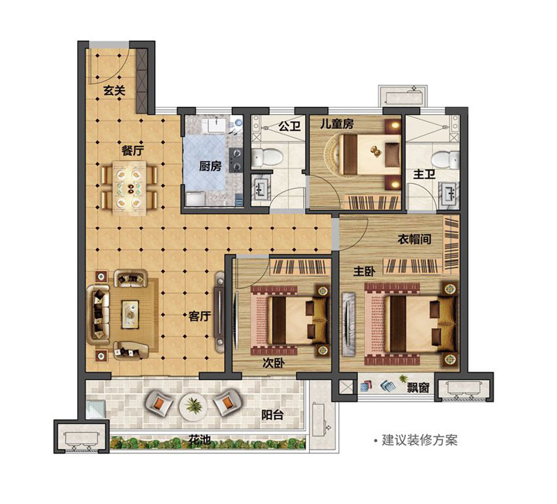 珠晖区酃湖万达广场D1户型