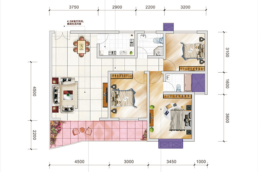 珠晖区东洲水岸豪庭4#栋户型