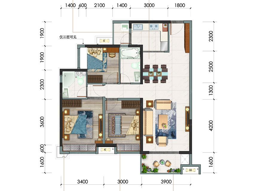 珠晖区美的白鹭湾海棠湾户型