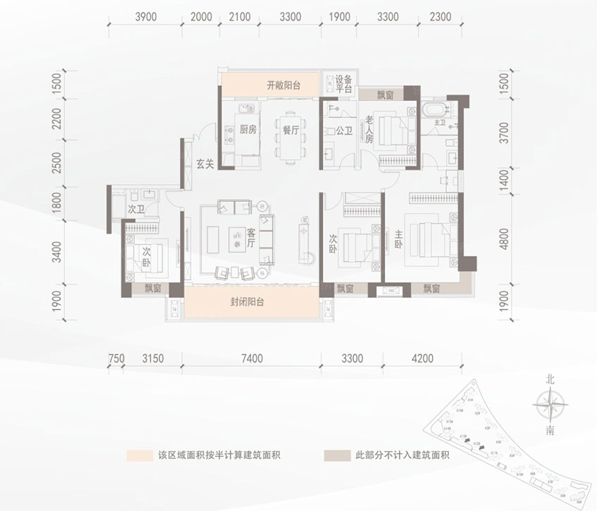 珠晖区保利阅江台13#G户型