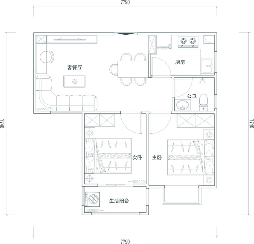 珠晖区衡州教育新城4#5#B1户型