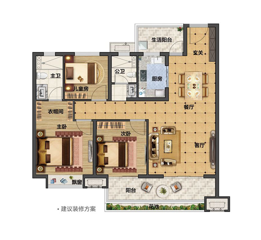 珠晖区酃湖万达广场C2户型