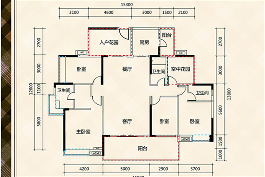 石鼓区珠江帝景山庄Q户型