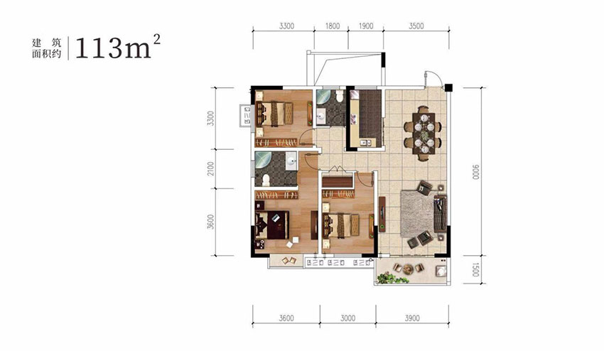 石鼓区雁栖湖玫瑰园A户型
