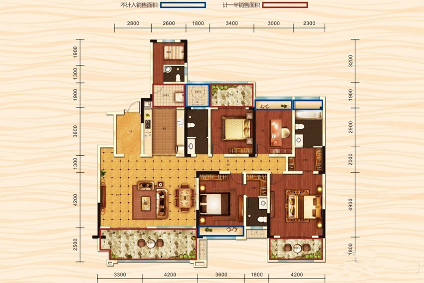 蒸湘区星美新外滩A1户型