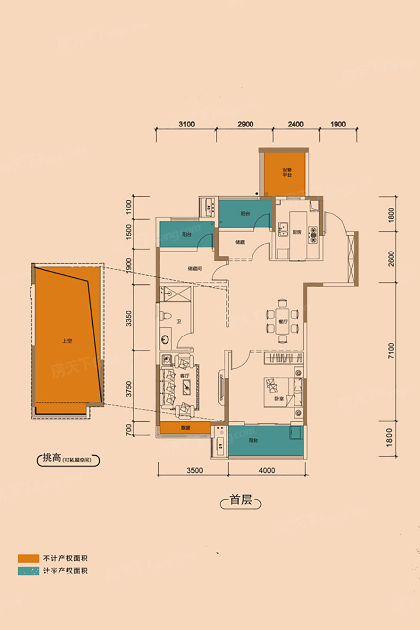 蒸湘区奥莱祥生府C户型