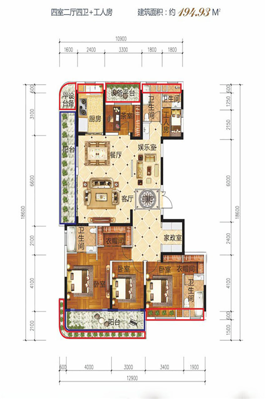 蒸湘区高新现代城B2-1户型