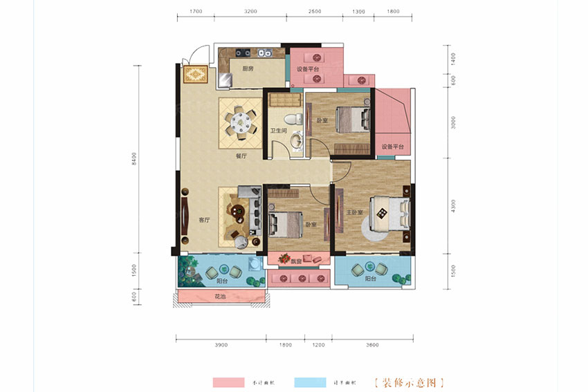 蒸湘区天酬九里晴川B户型