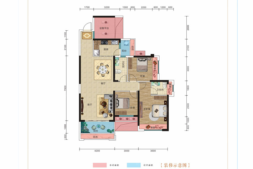 蒸湘区天酬九里晴川C户型