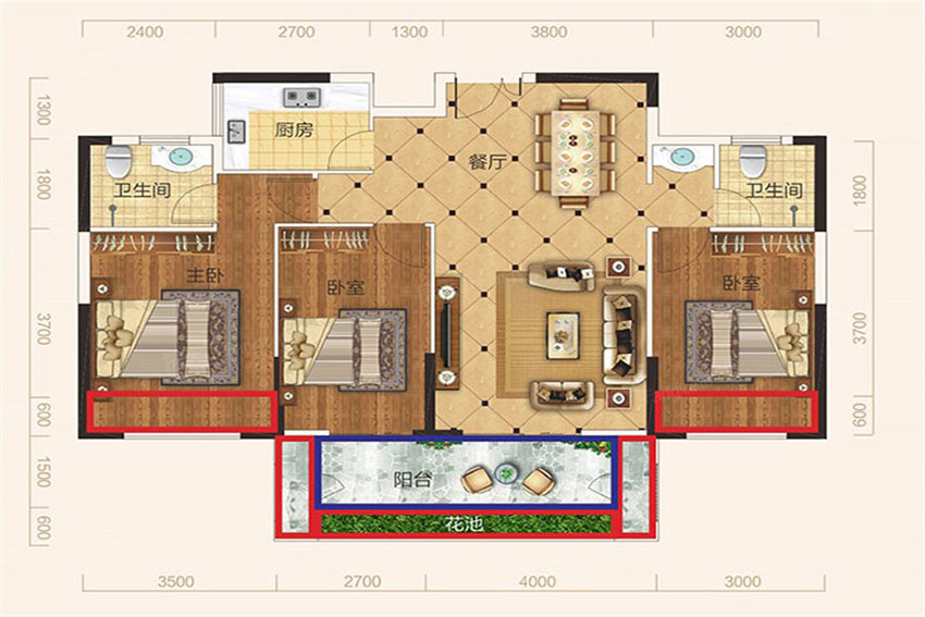 蒸湘区大衡城邦B户型