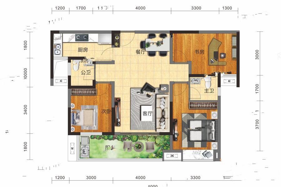 衡山县万象开云府A户型
