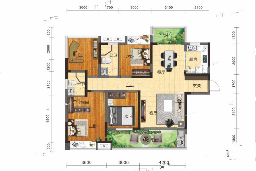 衡山县万象开云府C户型