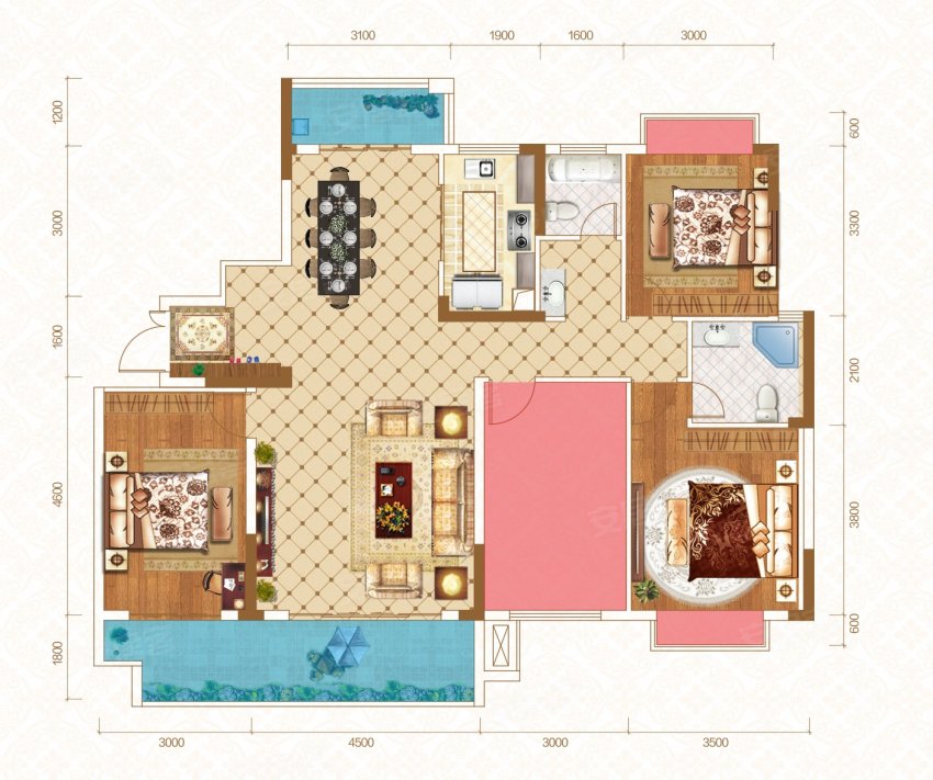 祁东县金桂园小区E2户型