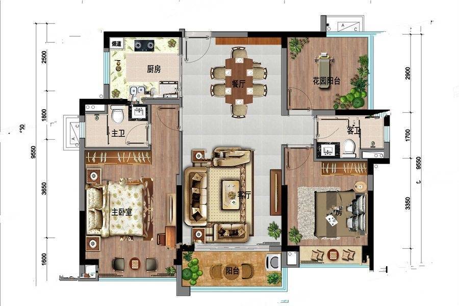 祁东县奥园广场B户型