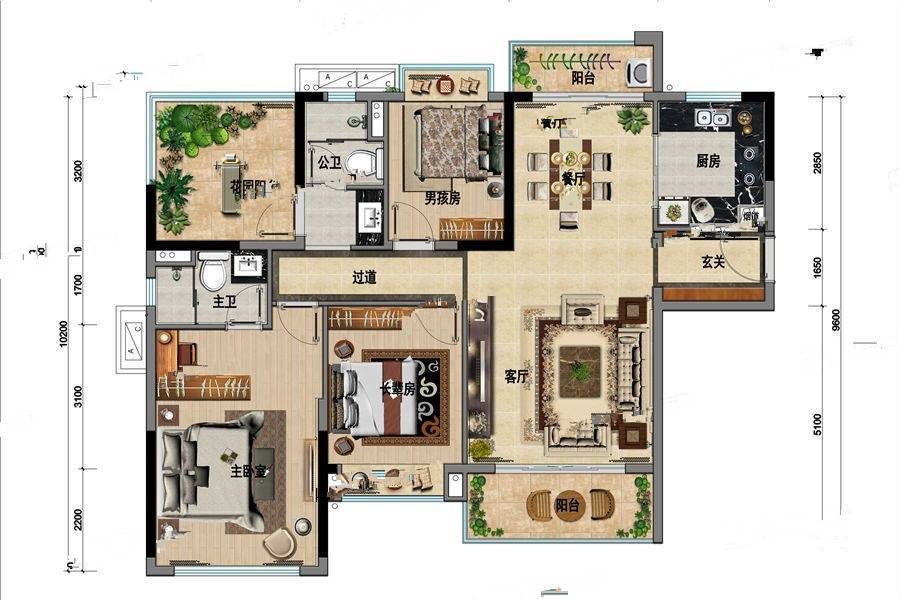 祁东县奥园广场C户型