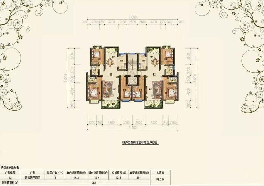 祁东县金桂园小区E2户型
