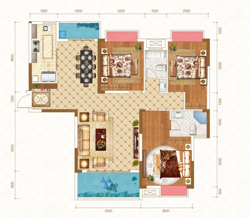 祁东县金桂园小区D2户型