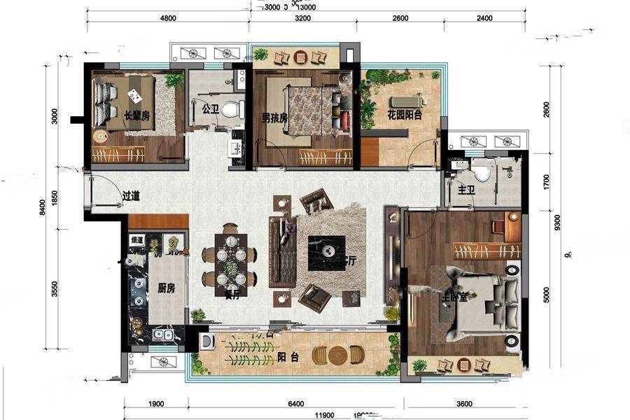 祁东县奥园广场D户型
