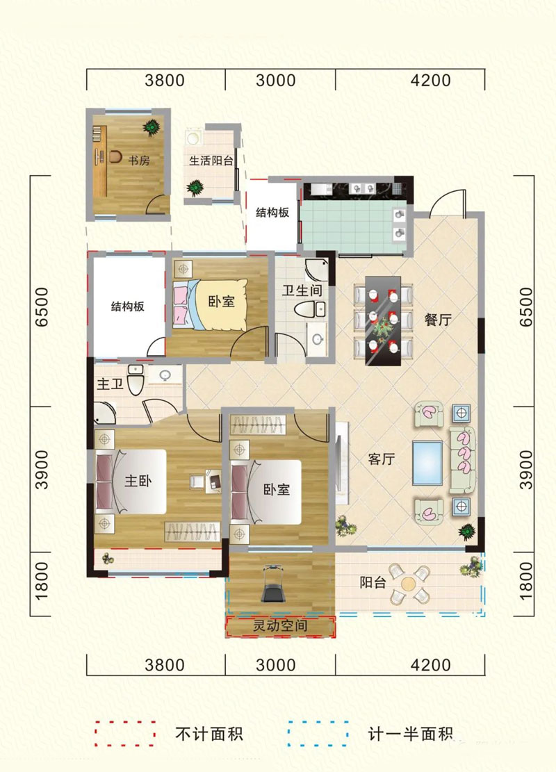 衡南县阳光尚品B户型