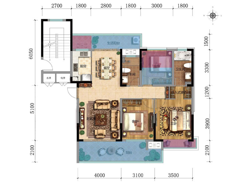 衡南县天澜美好生活社区高层户型A1
