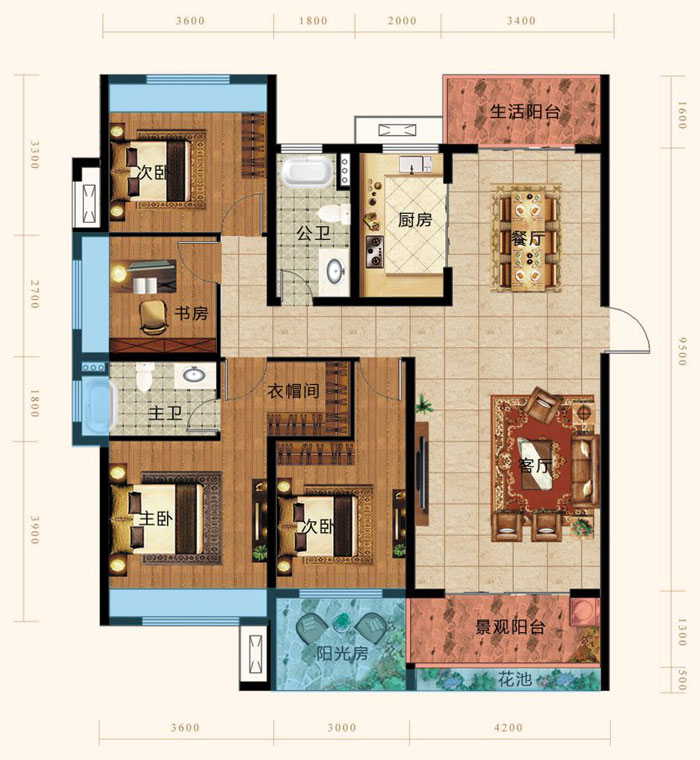 衡南县缔华湘水湾B户型