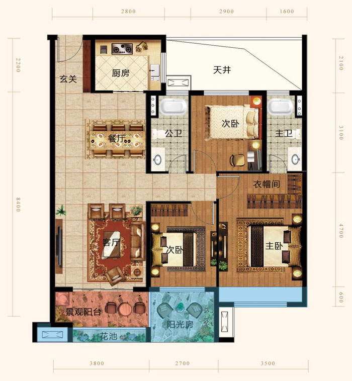 衡南县缔华湘水湾A户型