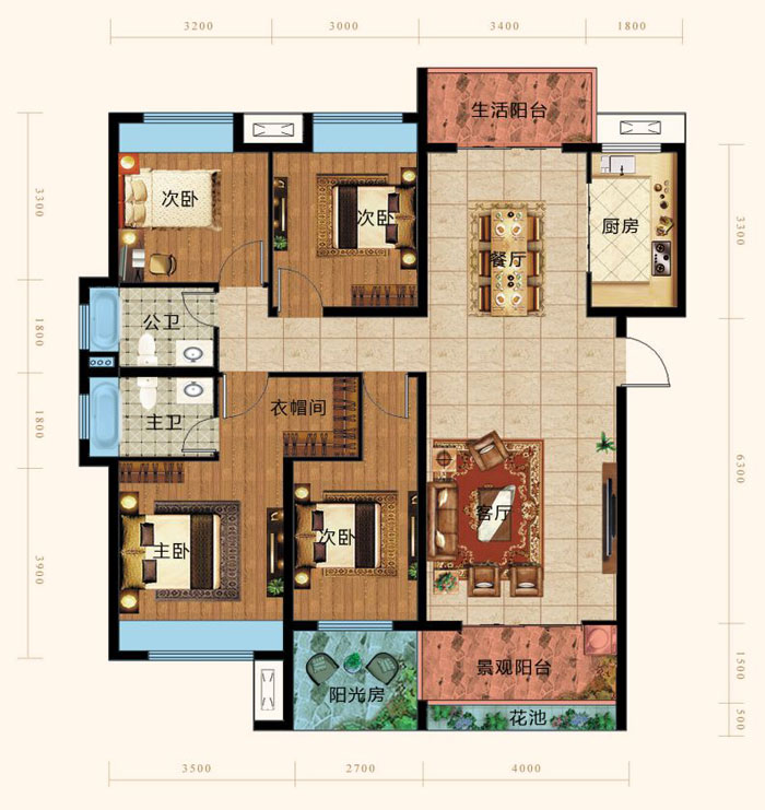 衡南县缔华湘水湾C户型