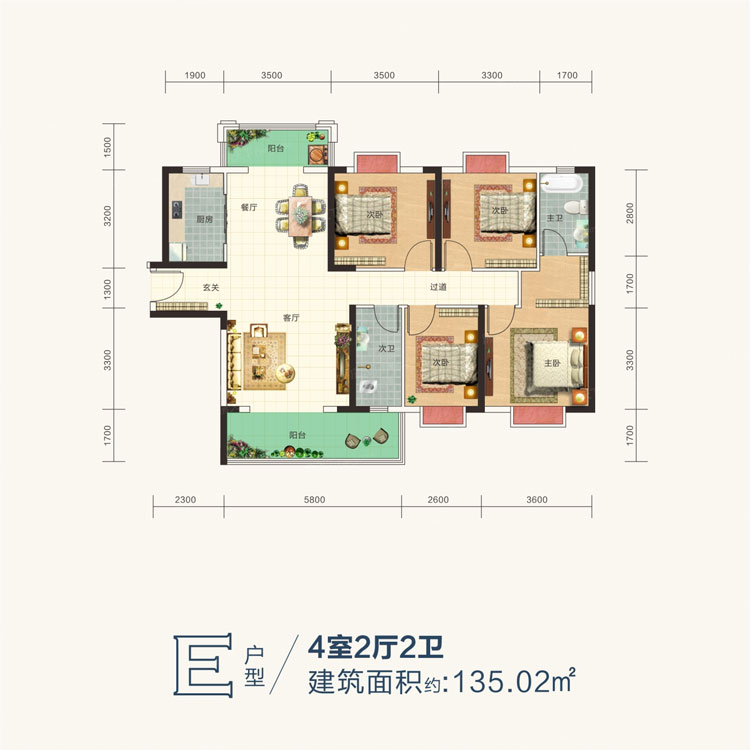 衡东县铜锣湾繁华里E户型