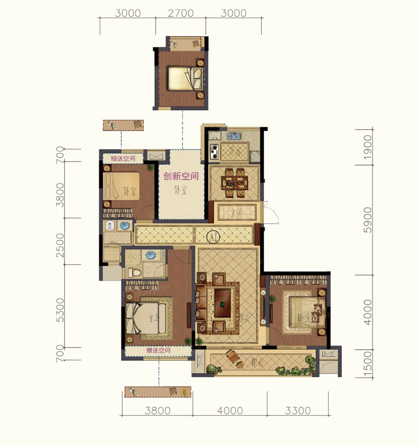 耒阳市华发荣府A户型