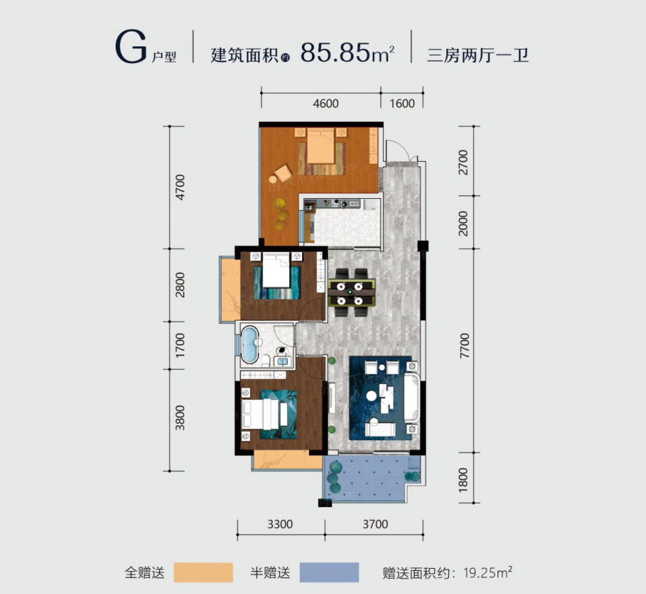 耒阳市九曲河G户型