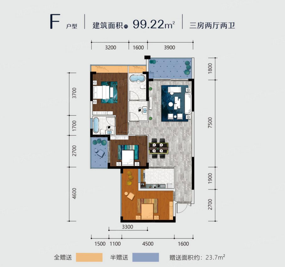 耒阳市九曲河F户型