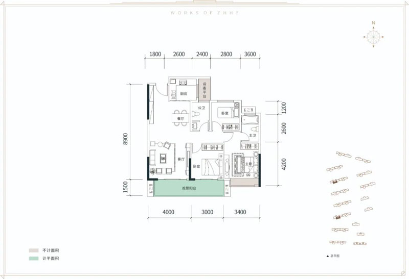 岳阳楼区春和景明B户型