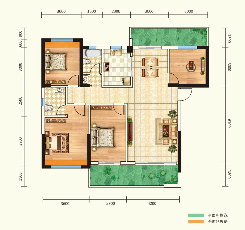 祁东县环保雅苑A1户型