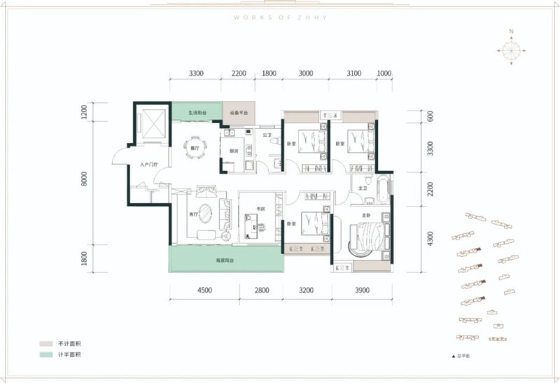岳阳楼区春和景明F户型