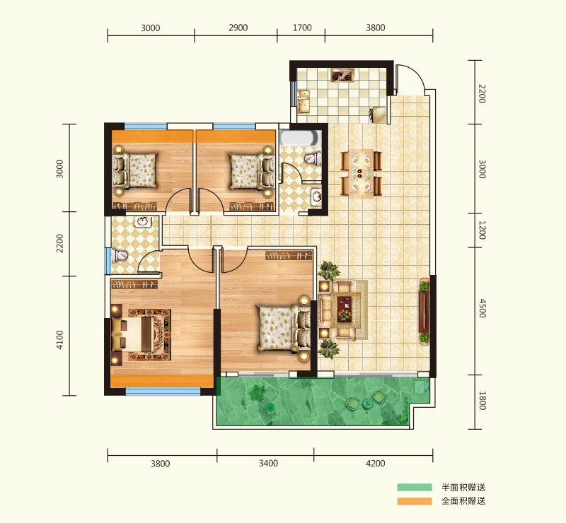 祁东县环保雅苑B1户型
