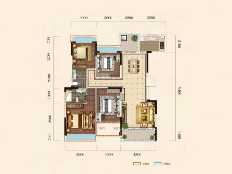资兴市东江御景F户型
