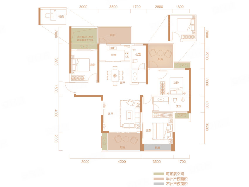资兴市御景铭城禾府22栋五房