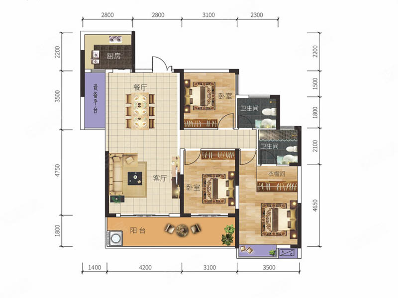 资兴市东江首府B2户型
