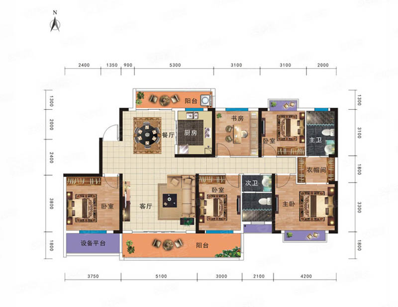 资兴市东江首府F户型